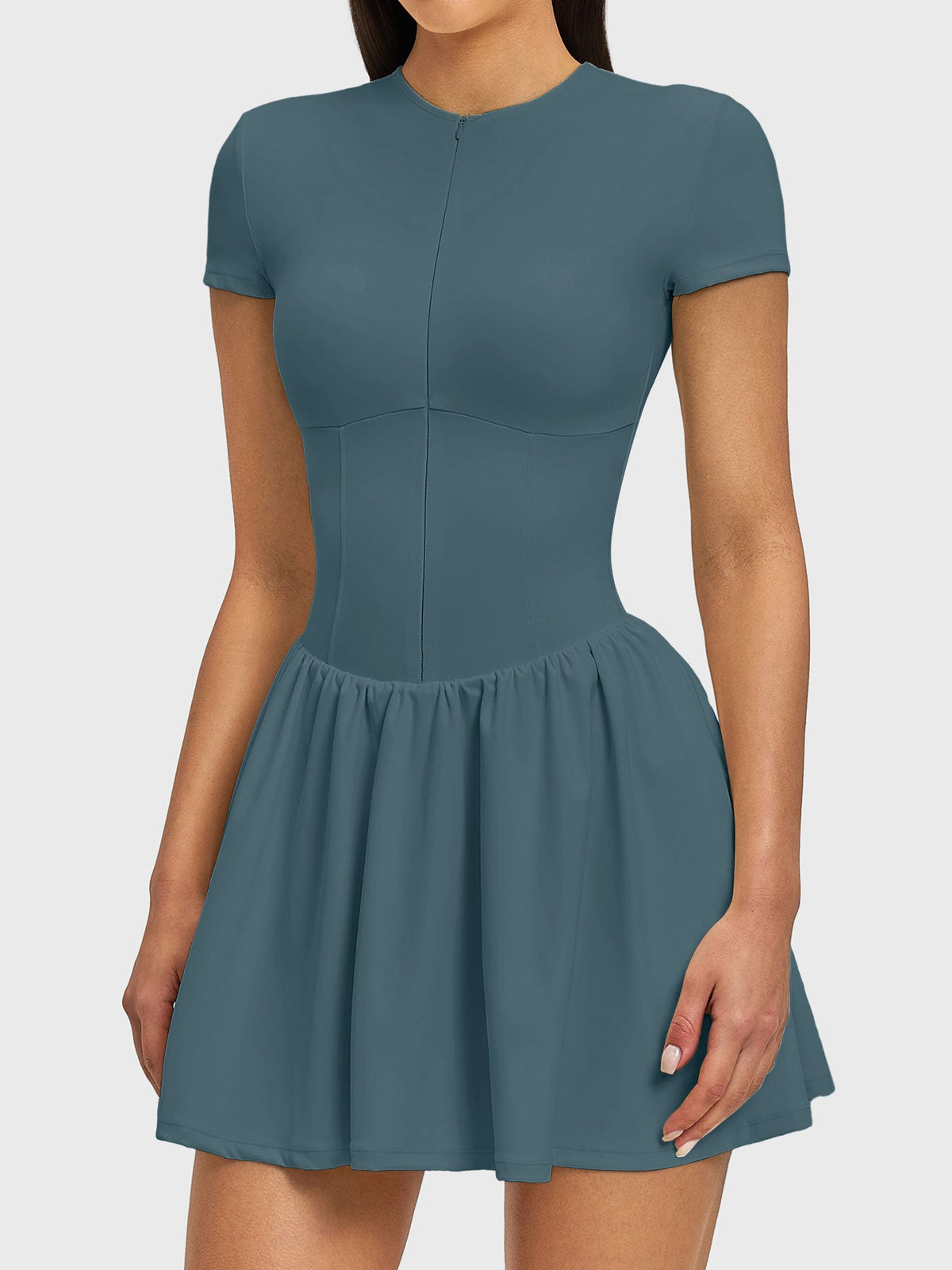 Vestido de Tenis con Cierre Frontal