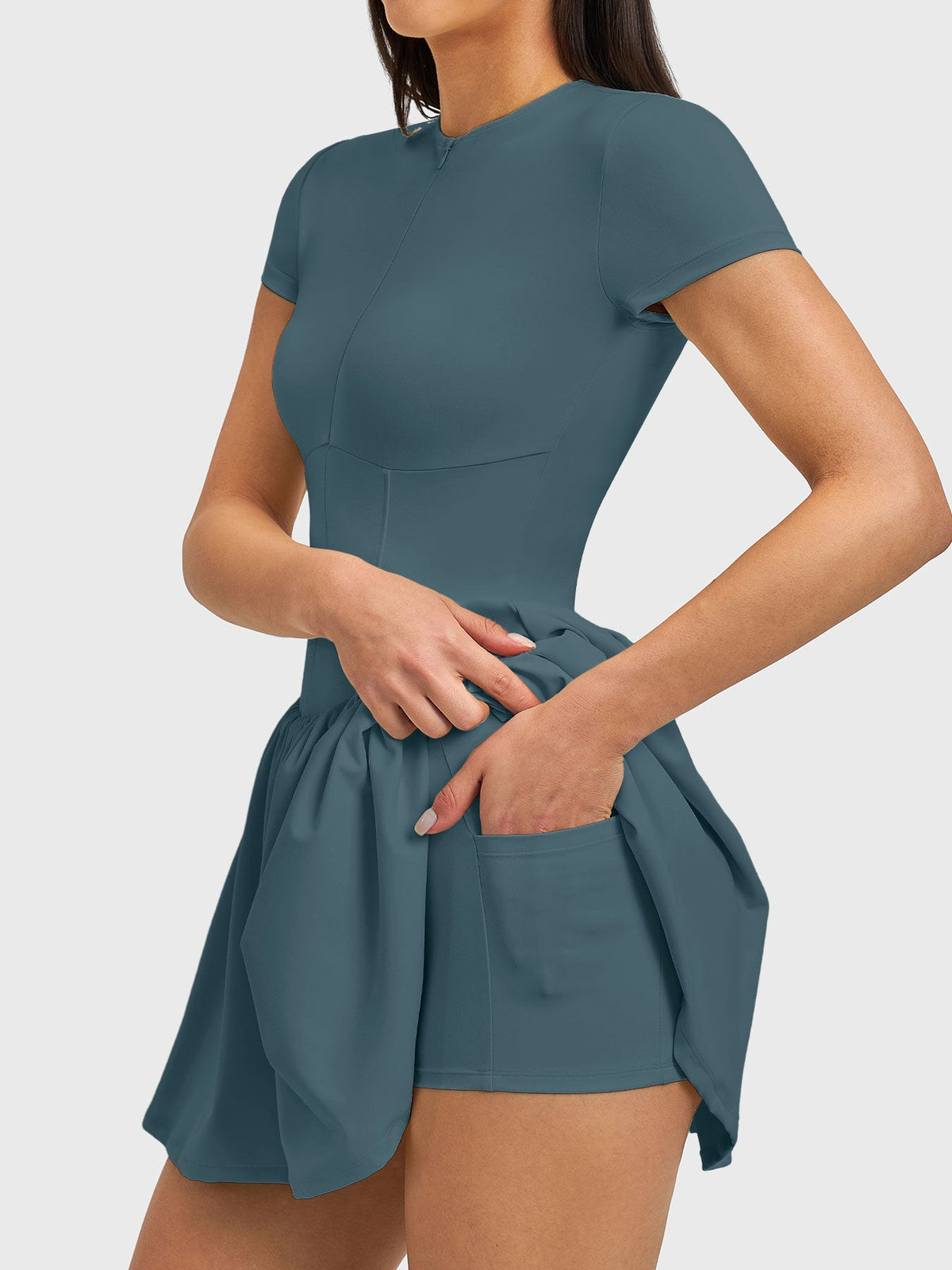 Vestido de Tenis con Cierre Frontal