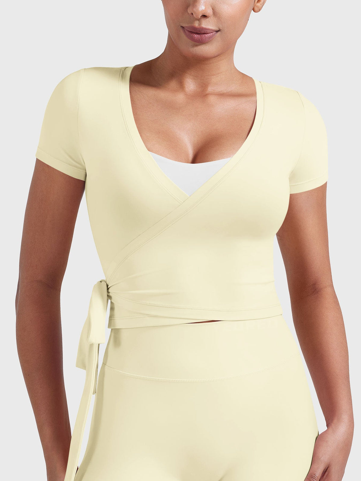 Top Ease Cruzado Estilo Ballet de Manga Corta