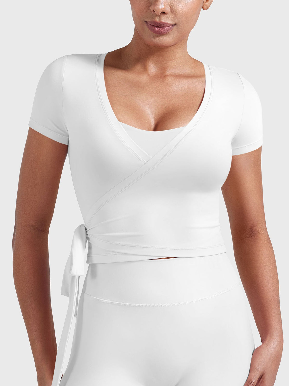 Top Ease Cruzado Estilo Ballet de Manga Corta