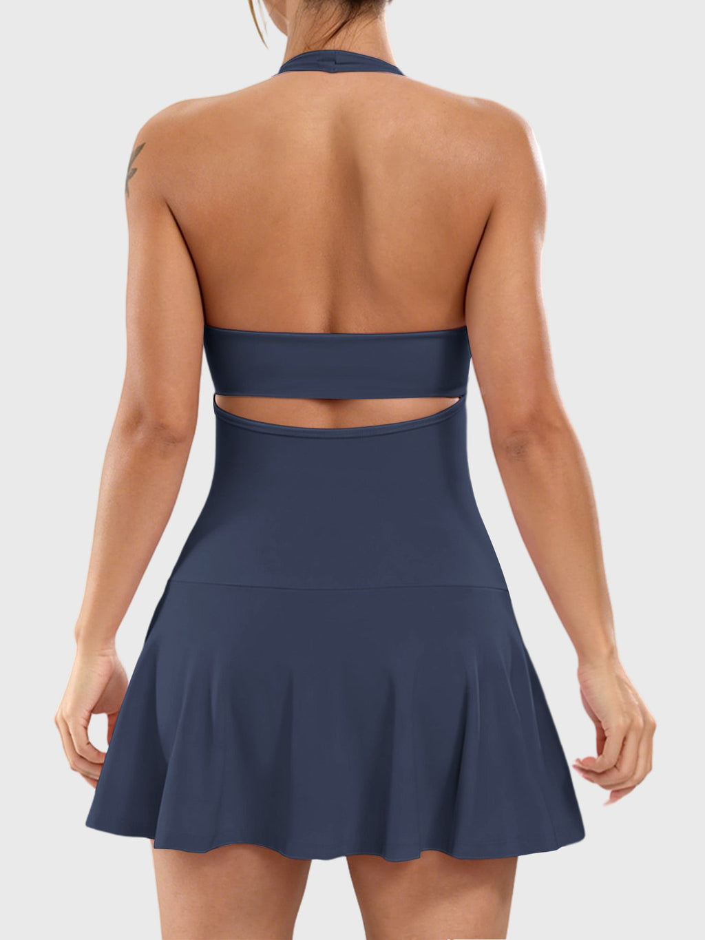 Vestido de Tenis Halter con Espalda Abierta