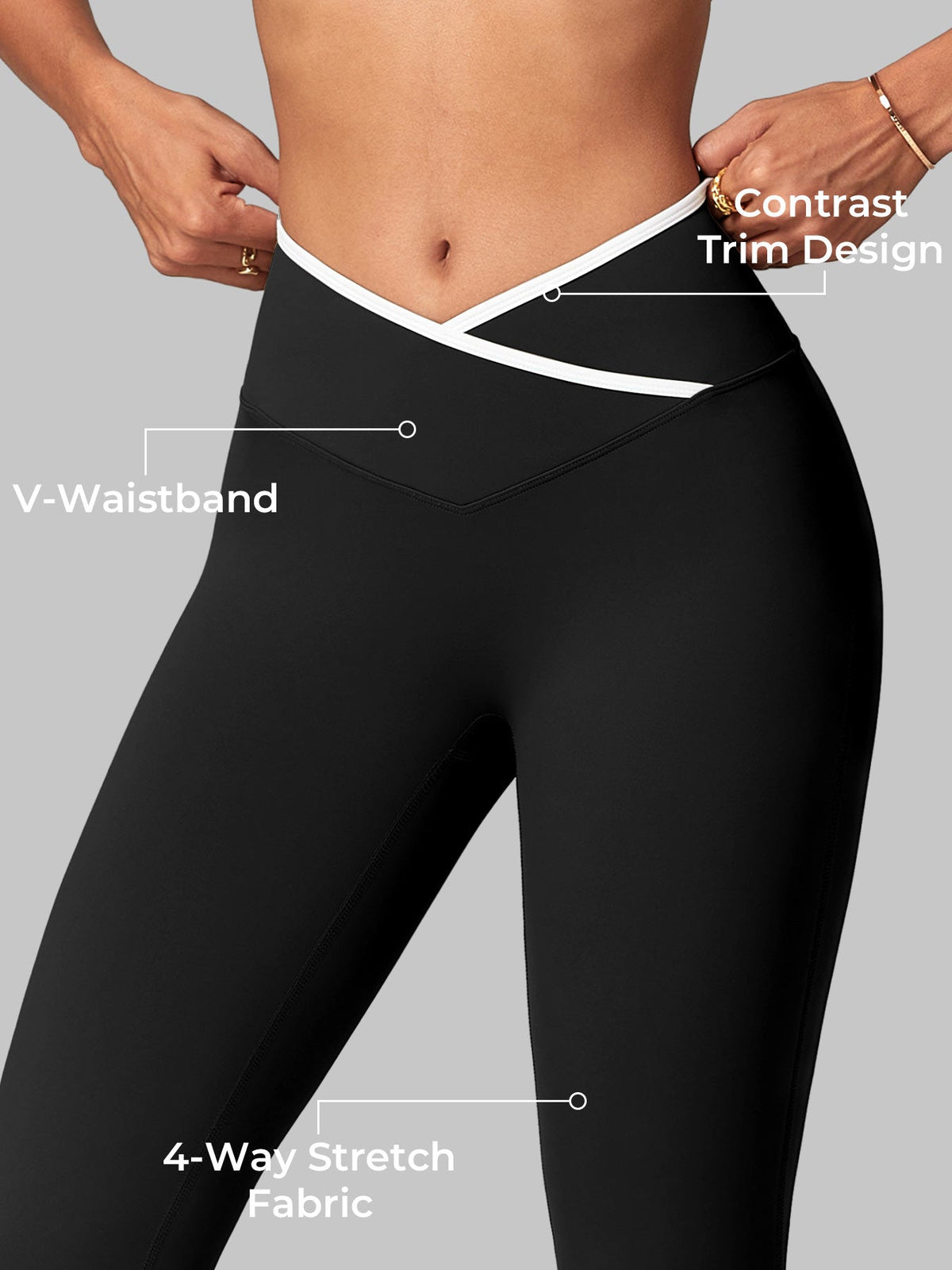 Leggings Acampanados CoreFlex con Ribete en Contraste