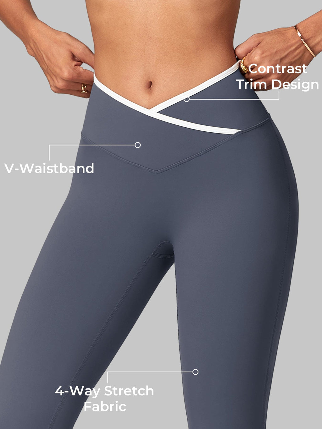 Leggings Acampanados CoreFlex con Ribete en Contraste