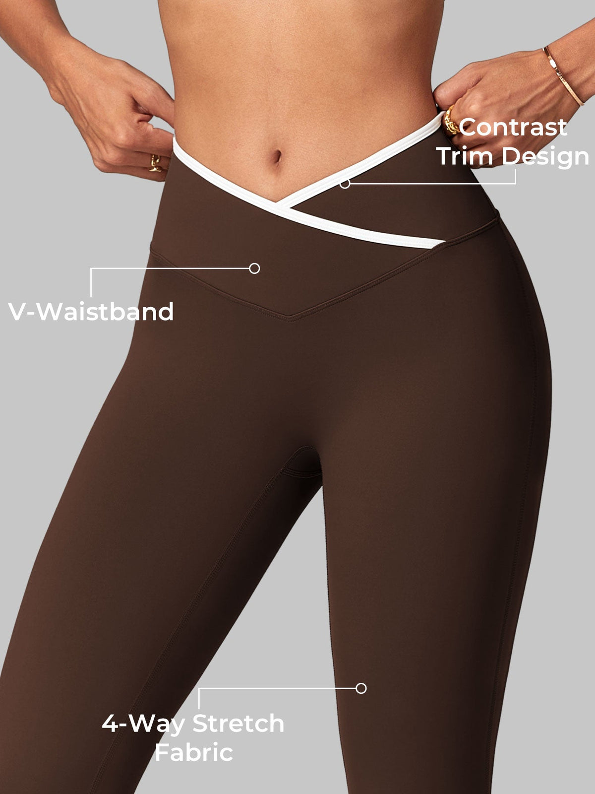 Leggings Acampanados CoreFlex con Ribete en Contraste