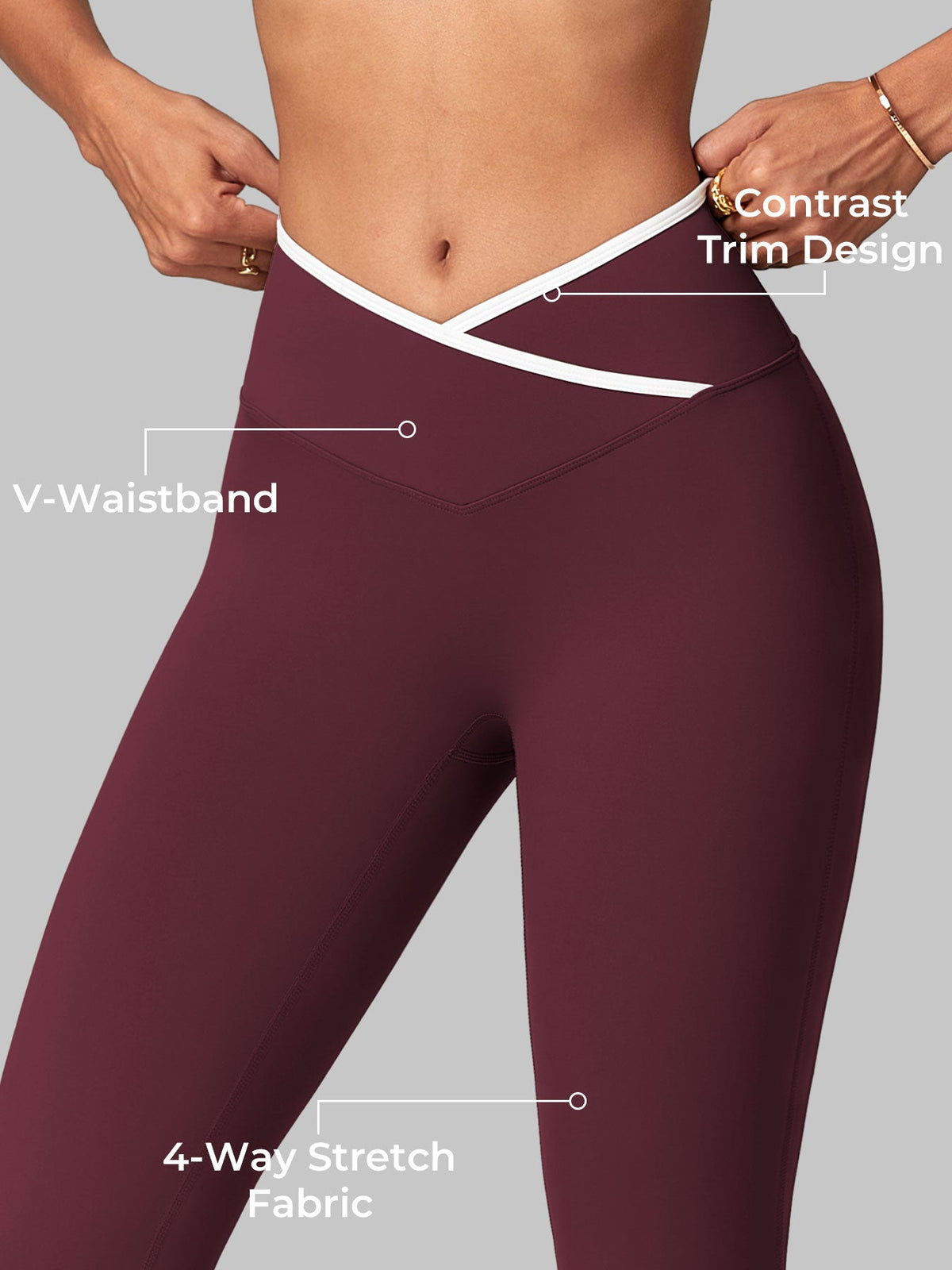 Leggings Acampanados CoreFlex con Ribete en Contraste