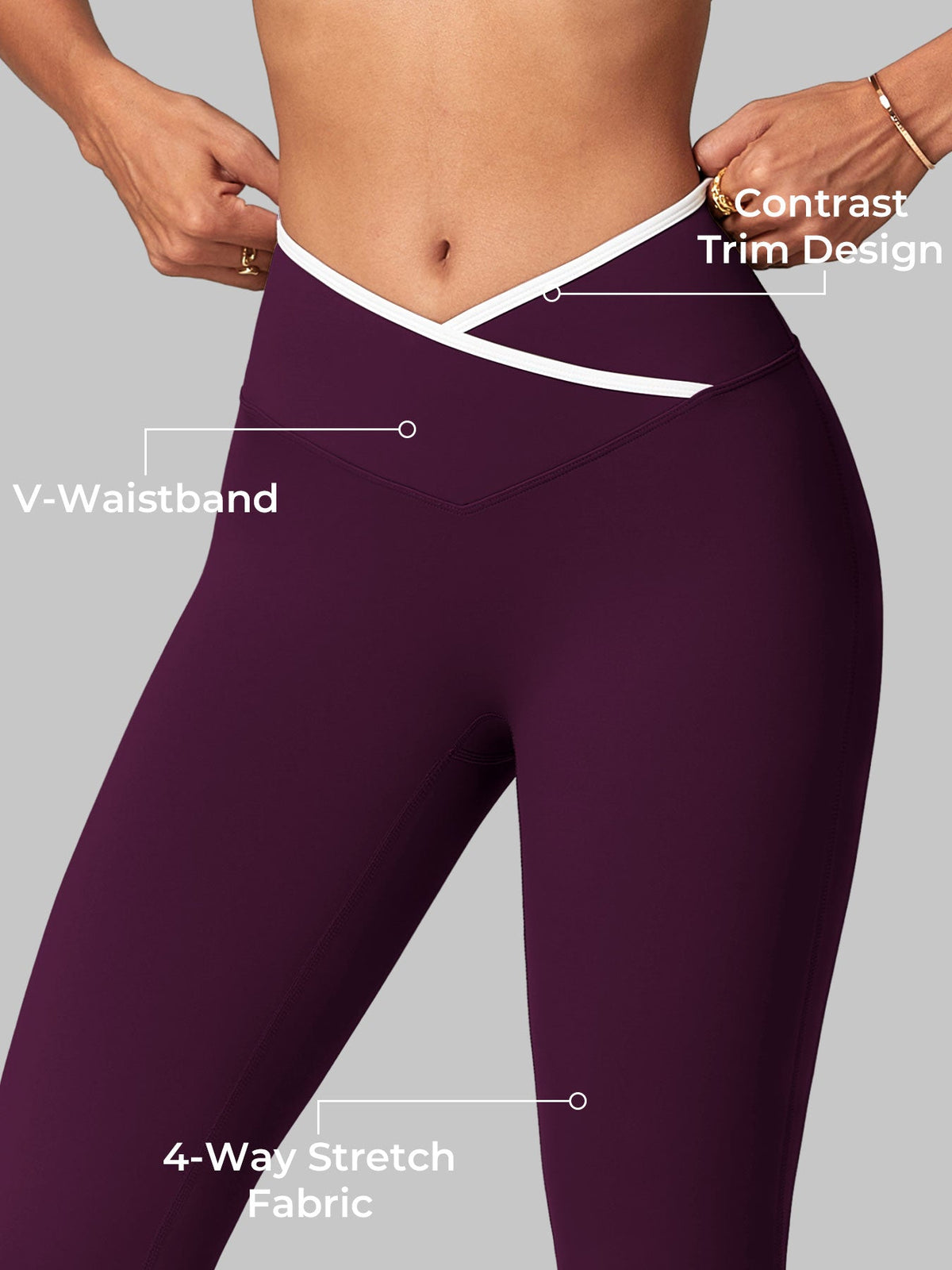 Leggings Acampanados CoreFlex con Ribete en Contraste