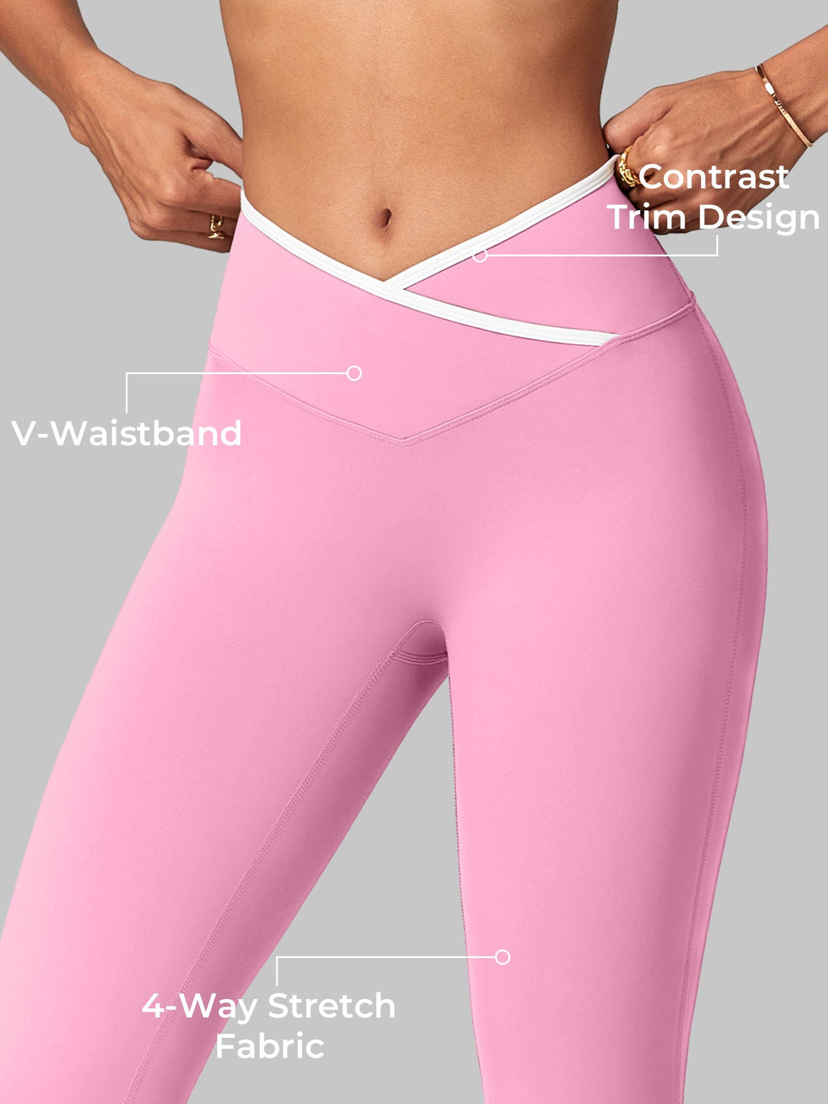 Leggings Acampanados CoreFlex con Ribete en Contraste