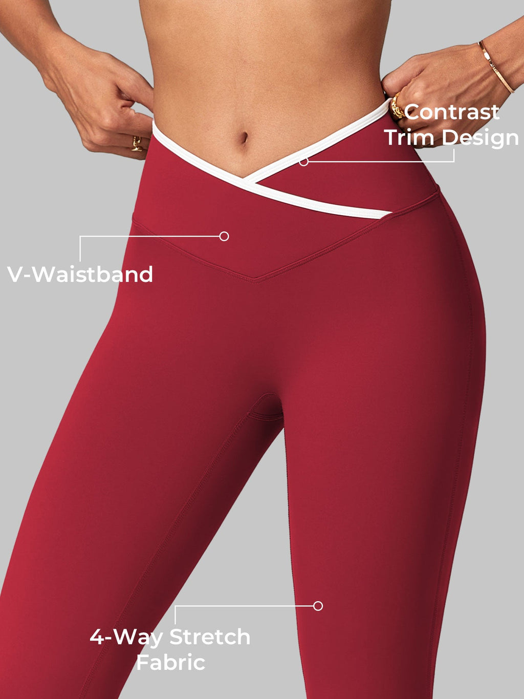 Leggings Acampanados CoreFlex con Ribete en Contraste