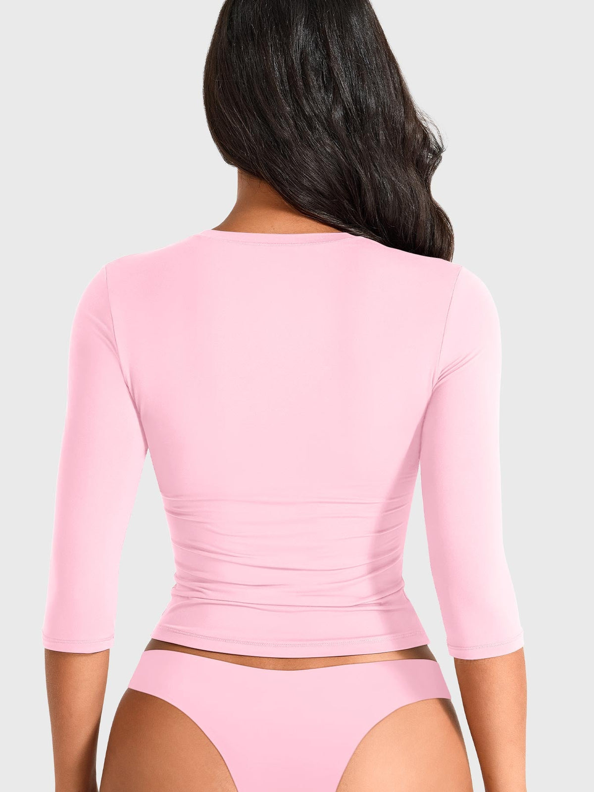 Top Ease de Cuello Redondo y Manga 3/4