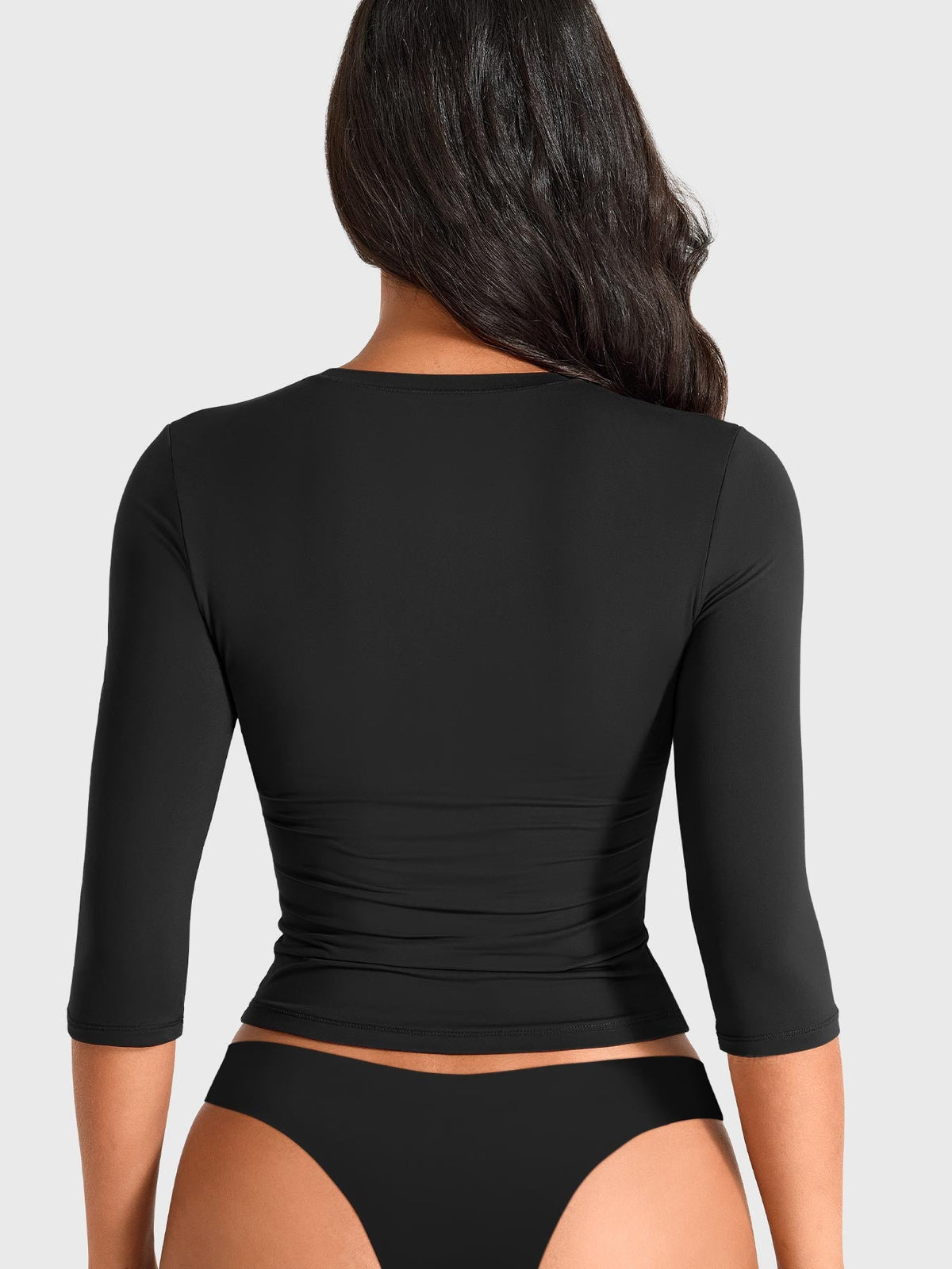 Top Ease de Cuello Redondo y Manga 3/4