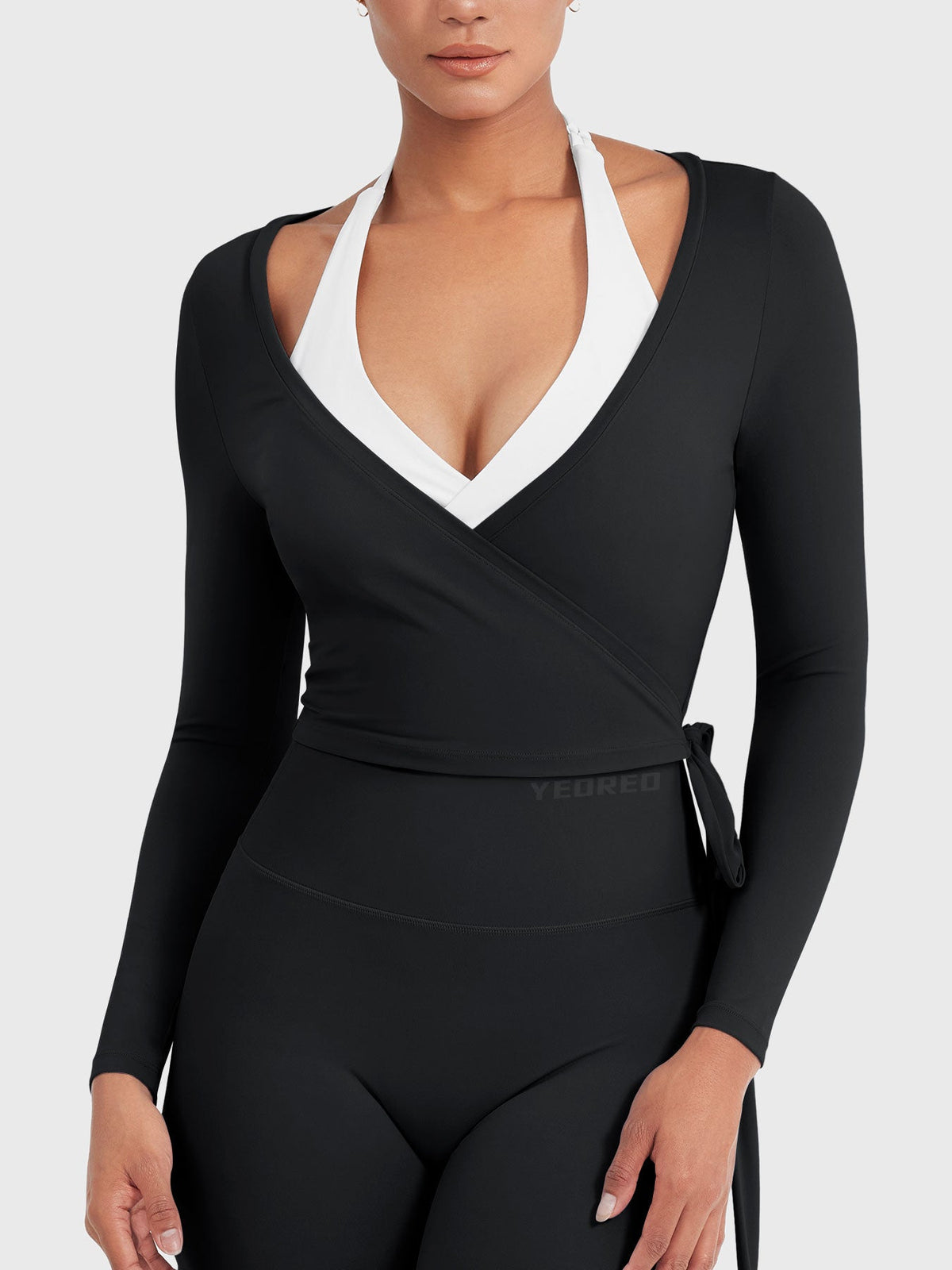 Top Ease Cruzado Estilo Ballet de Manga Larga
