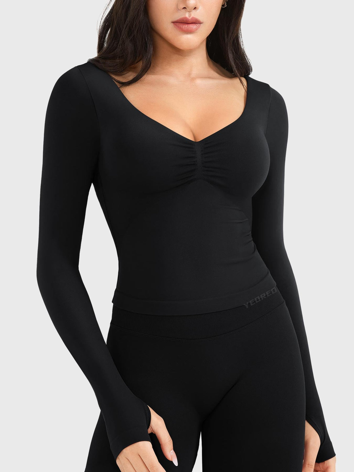 Top CoreFlex sin Costuras de Manga Larga