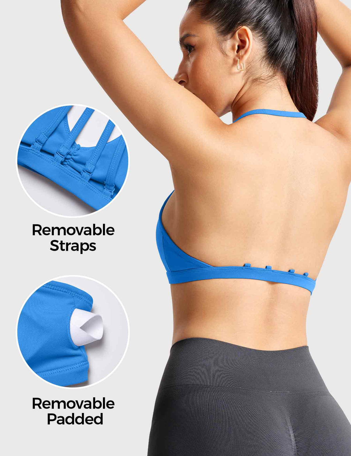 Sostén Deportivo CoreFlex con Frente Plisado