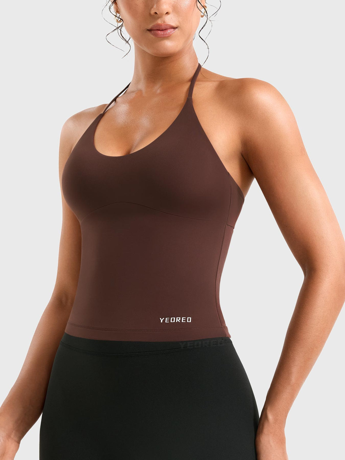 Top CoreFlex Halter con Espalda Torcida