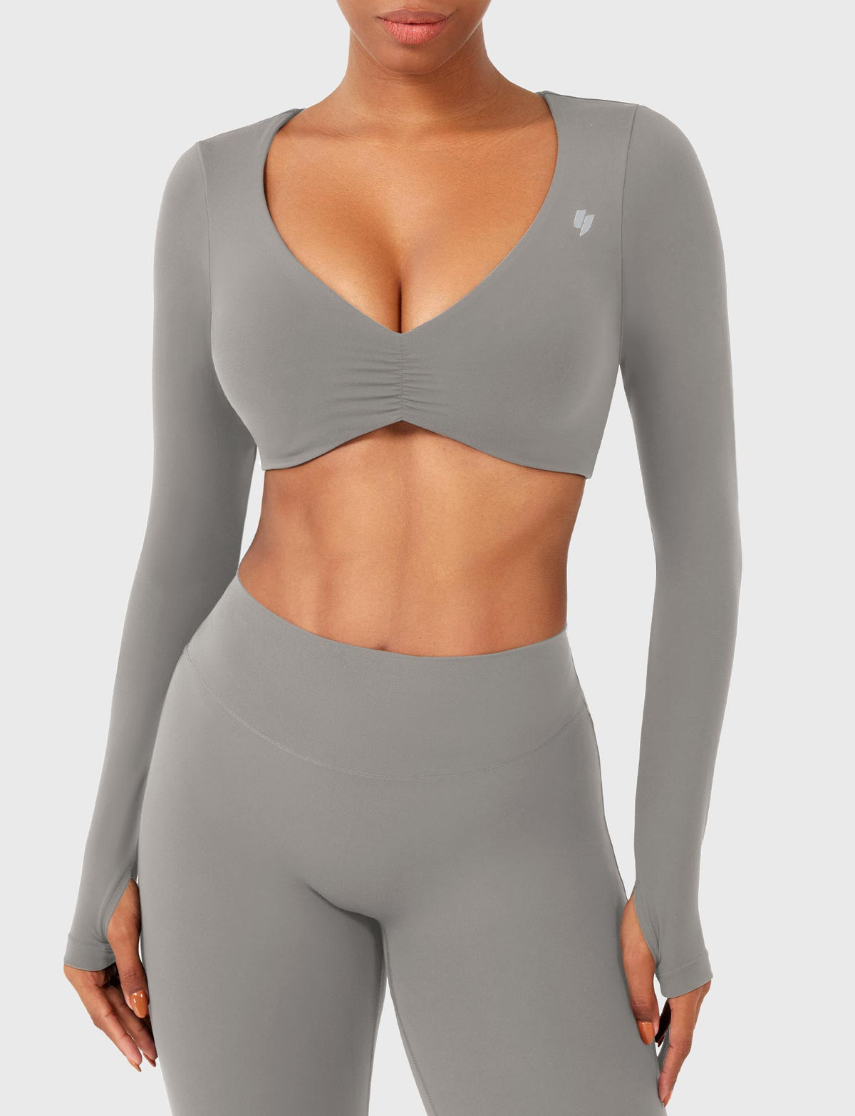 Top CoreFlex Fruncido de Manga Larga