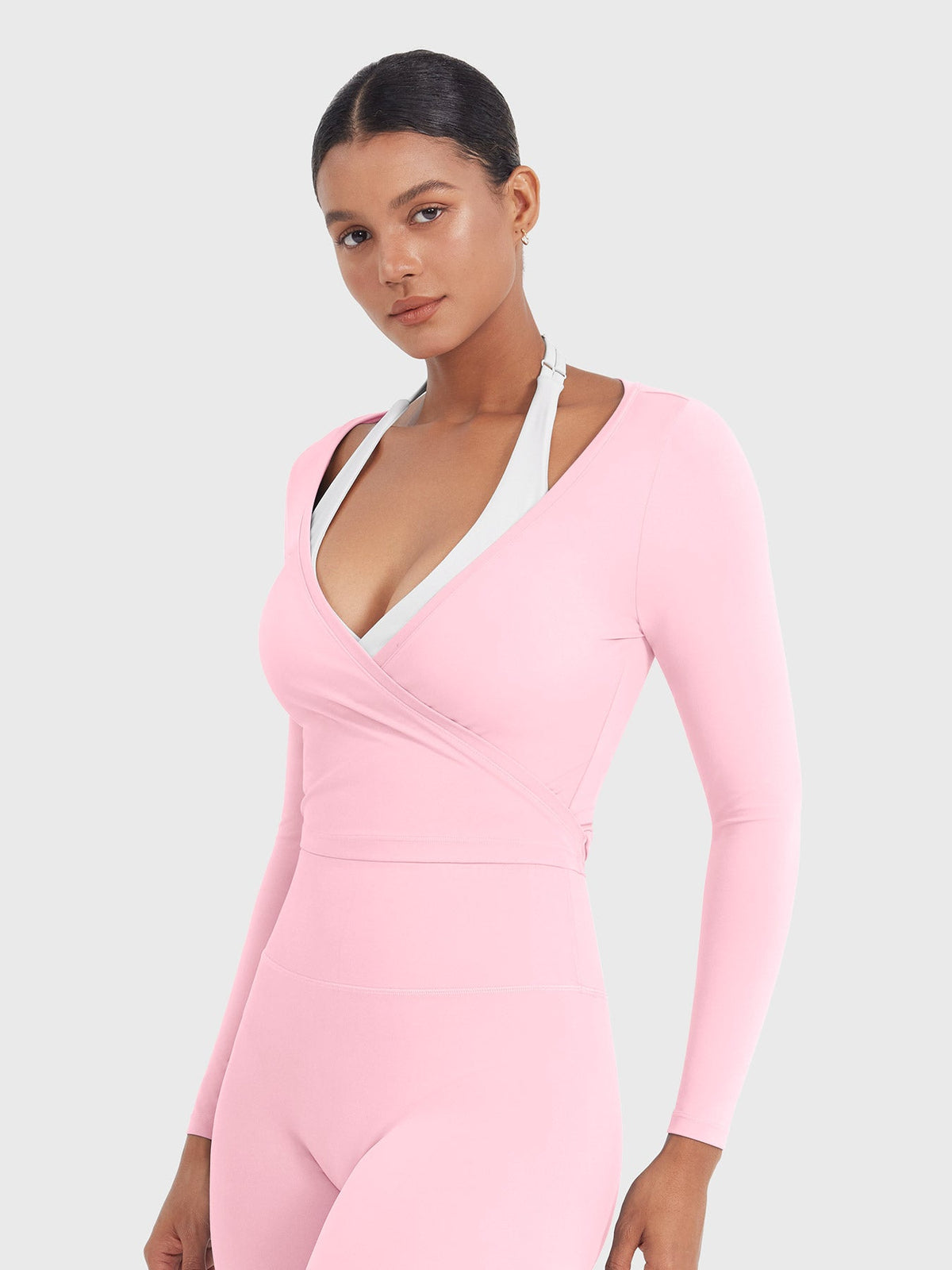 Top Ease Cruzado Estilo Ballet de Manga Larga