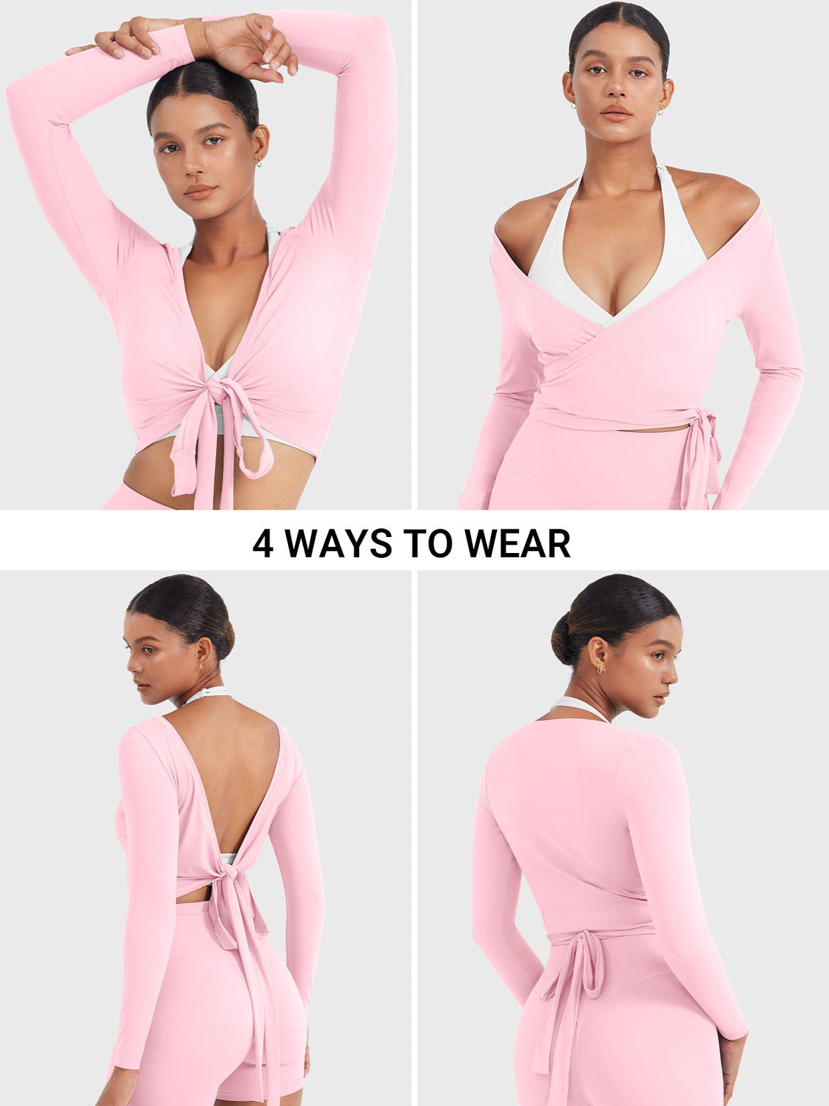 Top Ease Cruzado Estilo Ballet de Manga Larga
