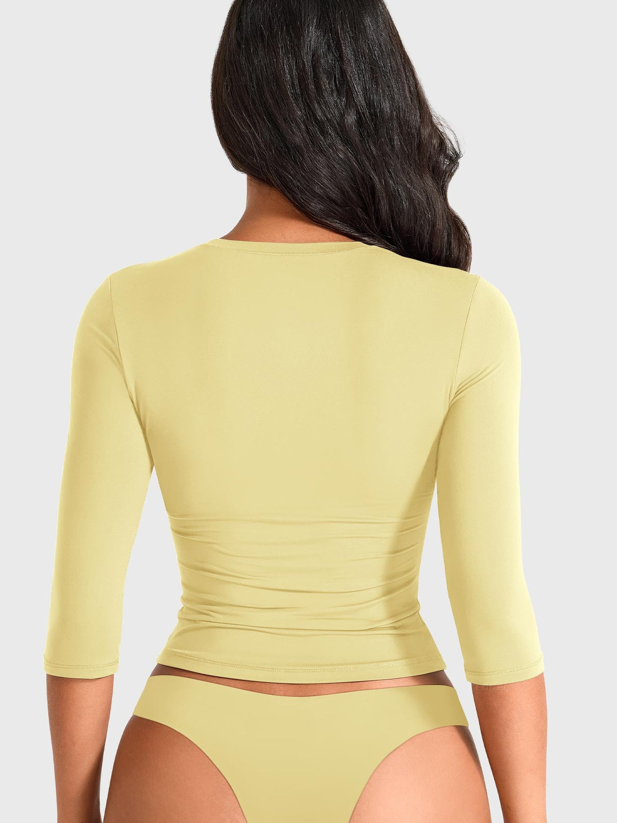 Top Ease de Cuello Redondo y Manga 3/4