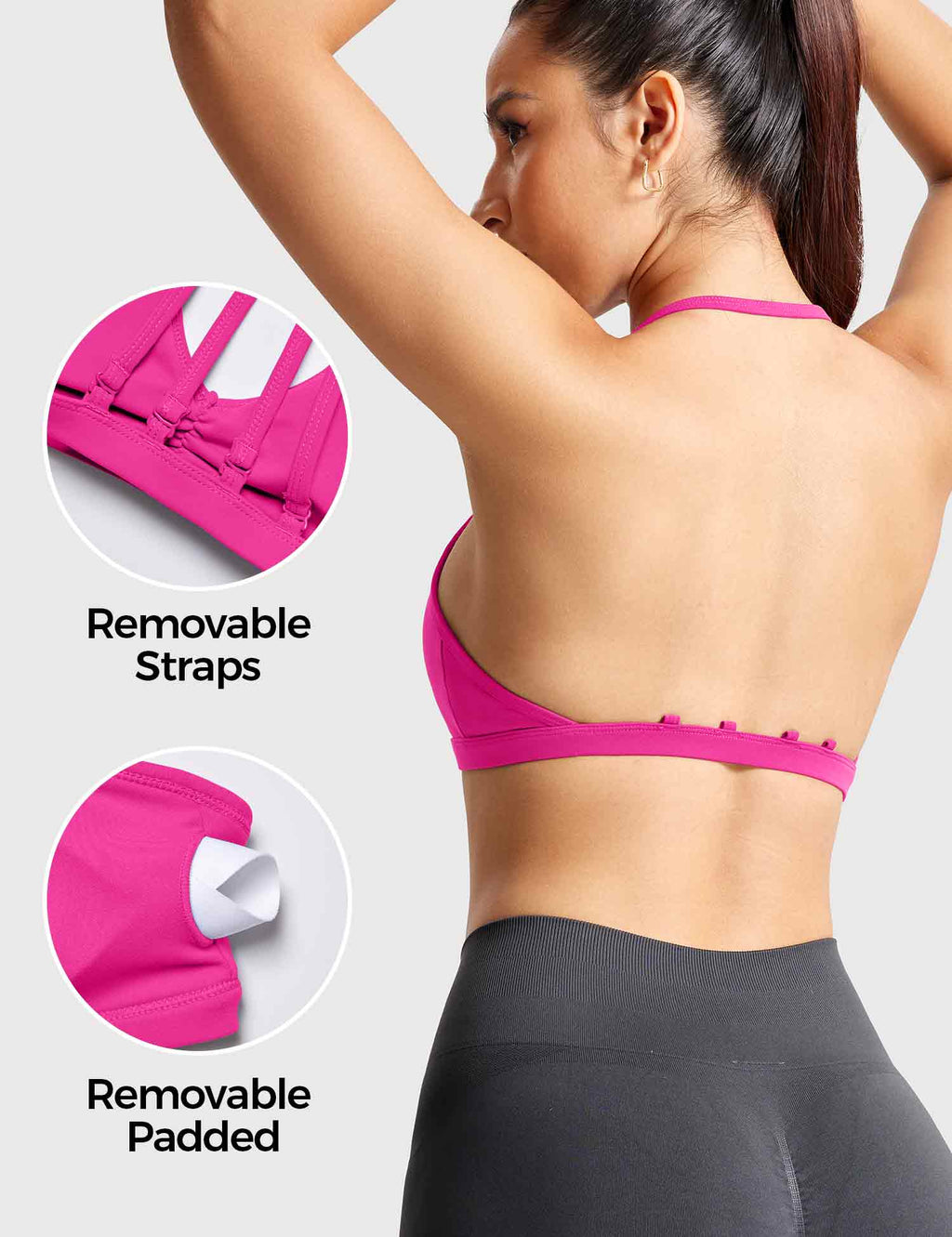 Sostén Deportivo CoreFlex con Frente Plisado