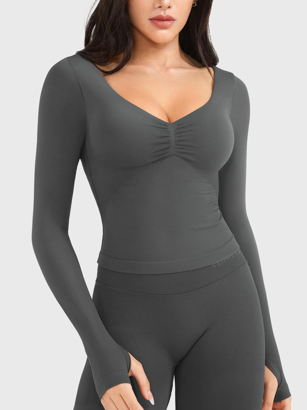 Top CoreFlex sin Costuras de Manga Larga