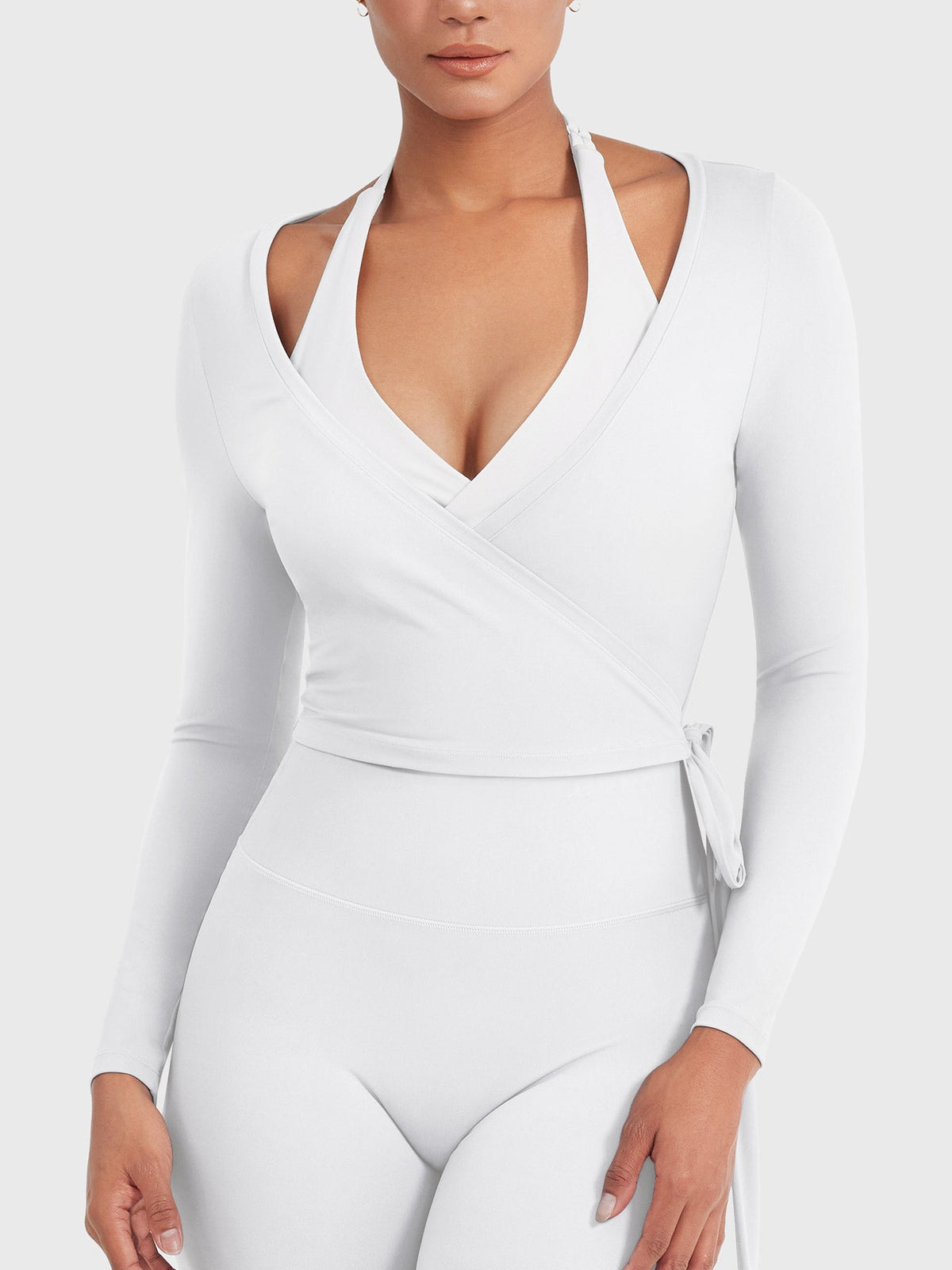 Top Ease Cruzado Estilo Ballet de Manga Larga