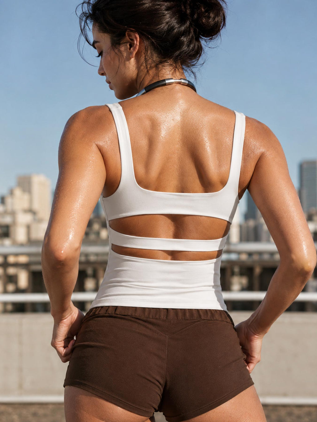 Top Largo CoreFlex con Espalda Abierta