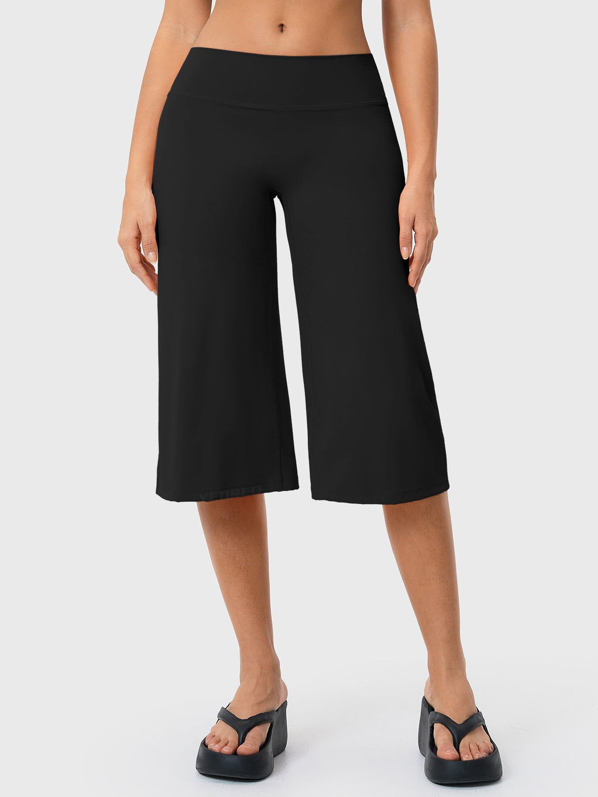 Pantalones Capri SoftHue de Pierna Ancha de 21" de Tiro Bajo