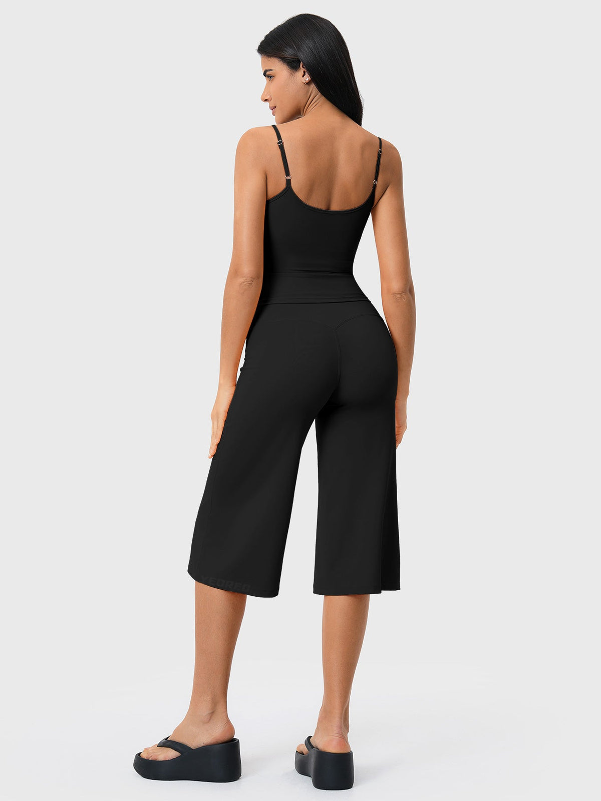 Pantalones Capri SoftHue de Pierna Ancha de 21" de Tiro Bajo