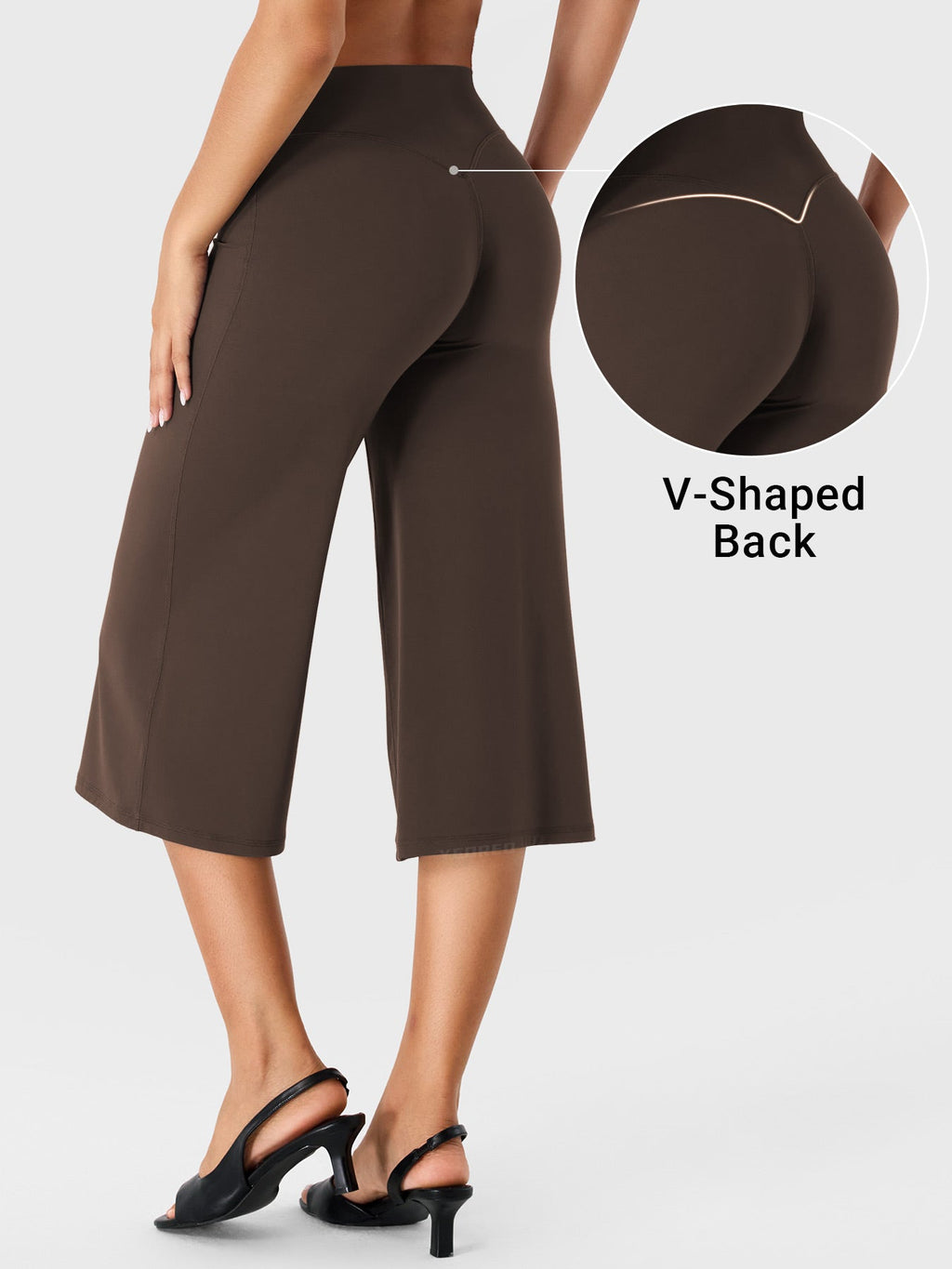 Pantalones Capri Ease de Pierna Ancha de 21" de Tiro Bajo