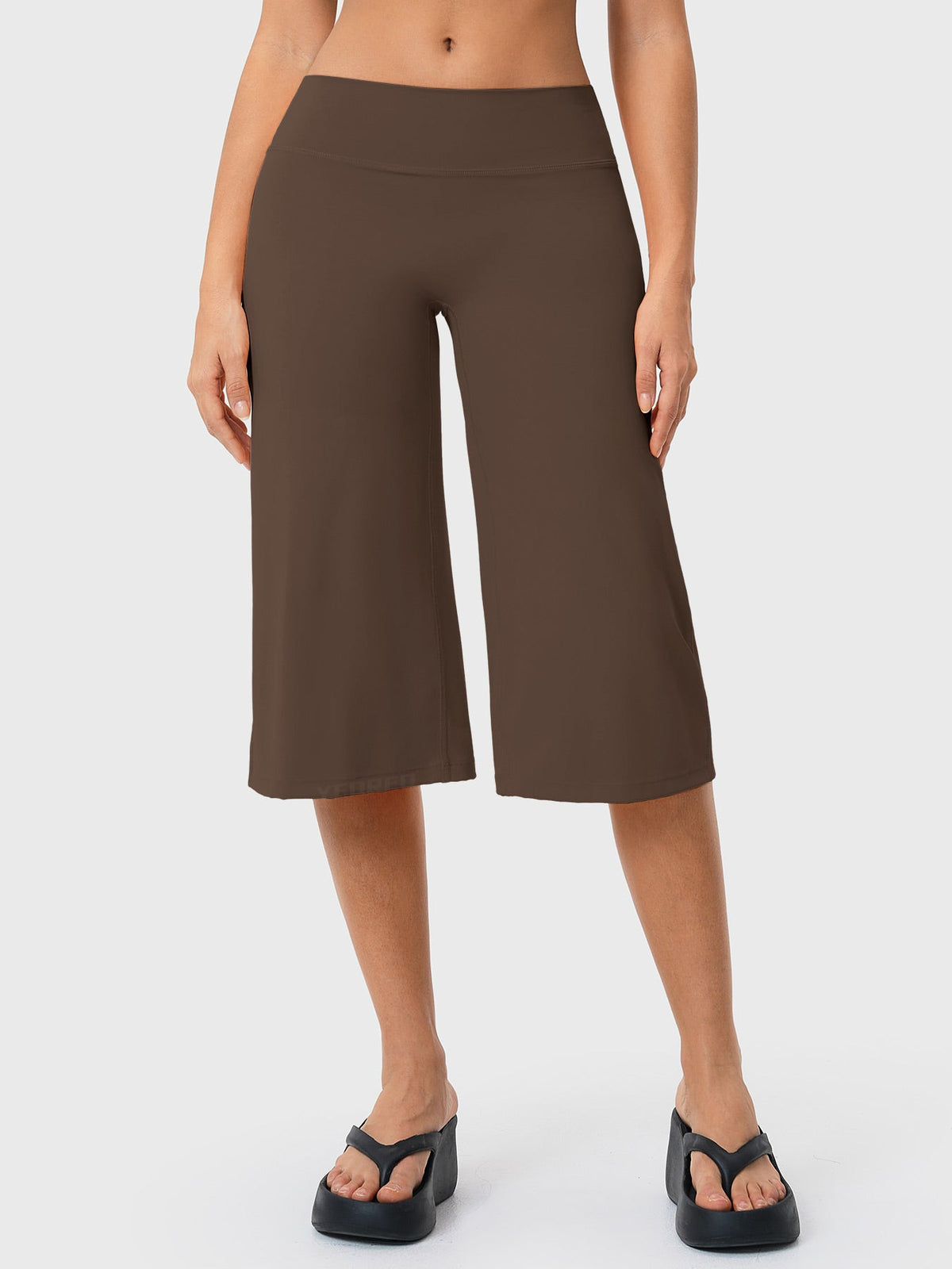 Pantalones Capri SoftHue de Pierna Ancha de 21" de Tiro Bajo