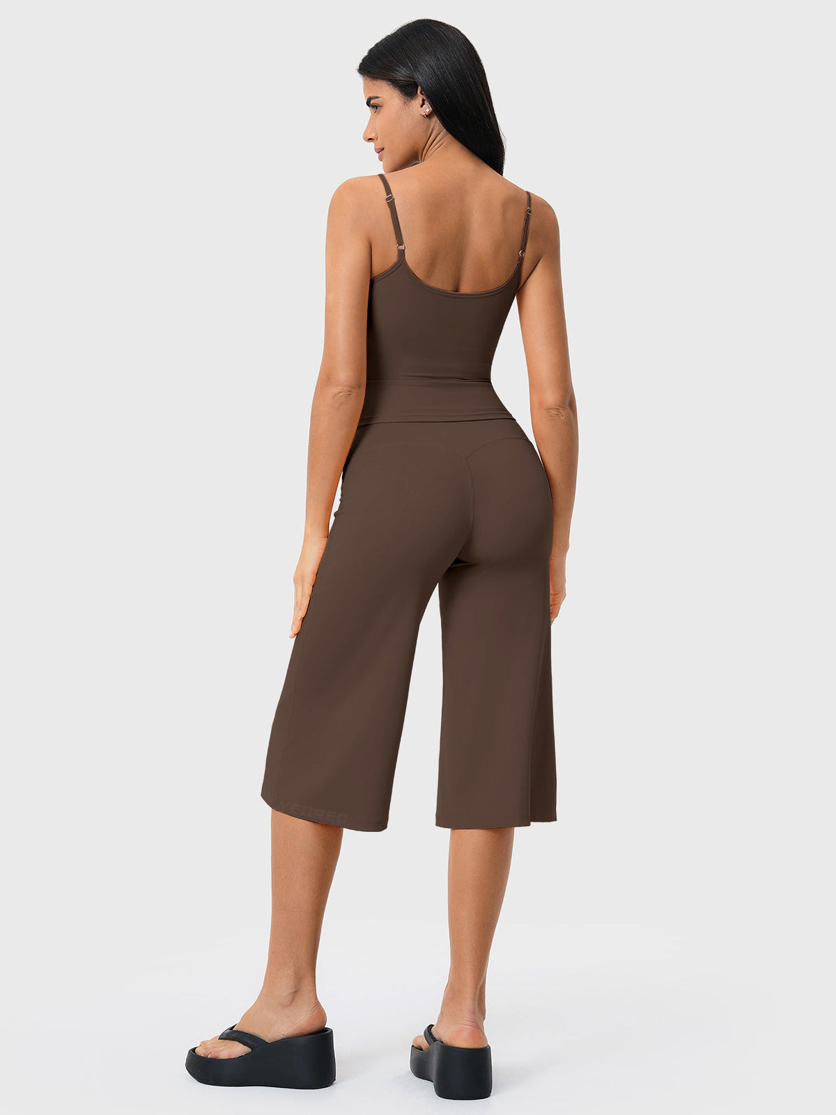 Pantalones Capri SoftHue de Pierna Ancha de 21" de Tiro Bajo