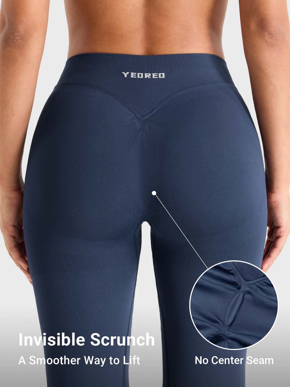 Leggings Acampanados Contour Invisibles con Fruncido