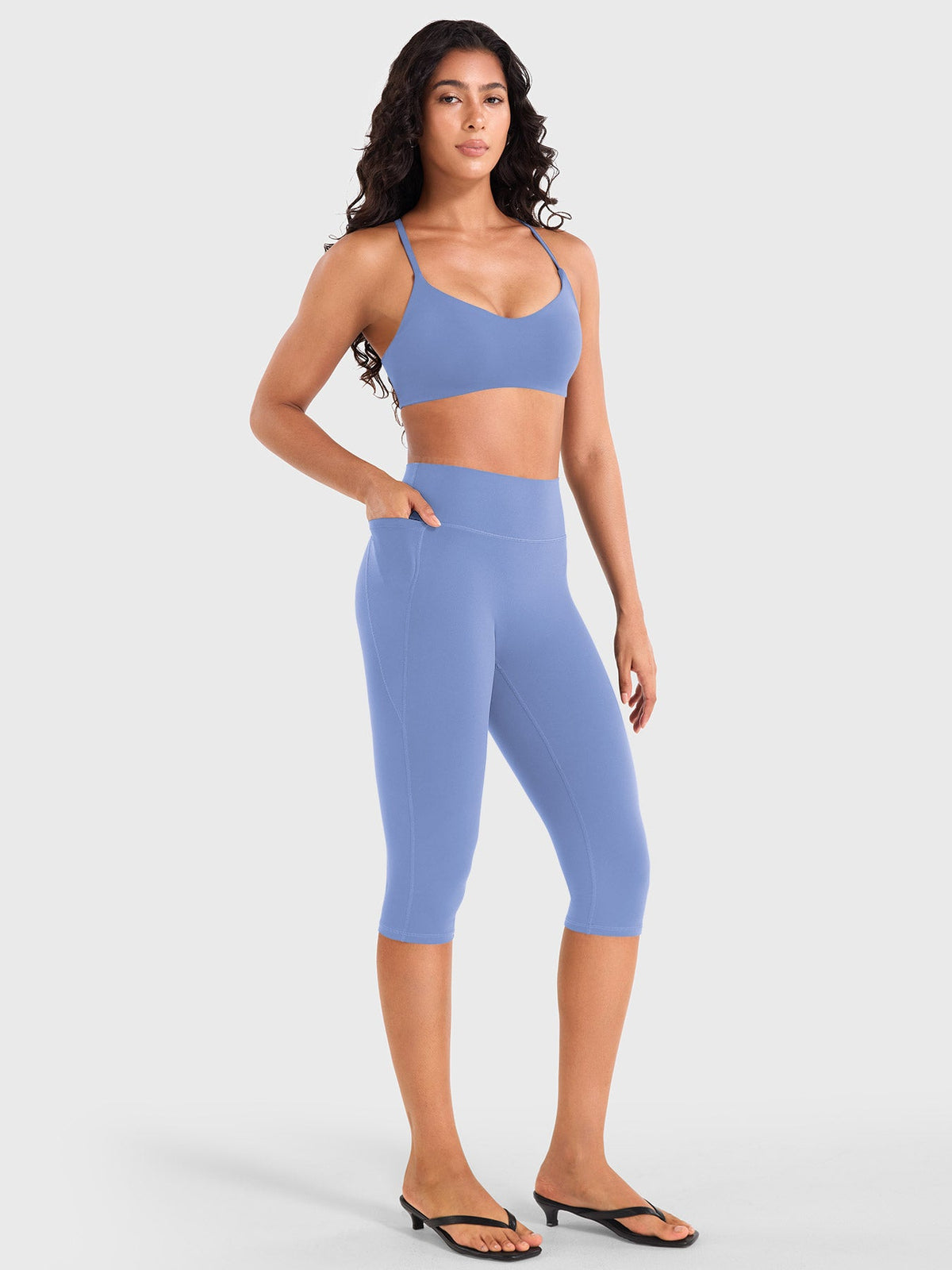 Leggings Capri Ease con Bolsillos