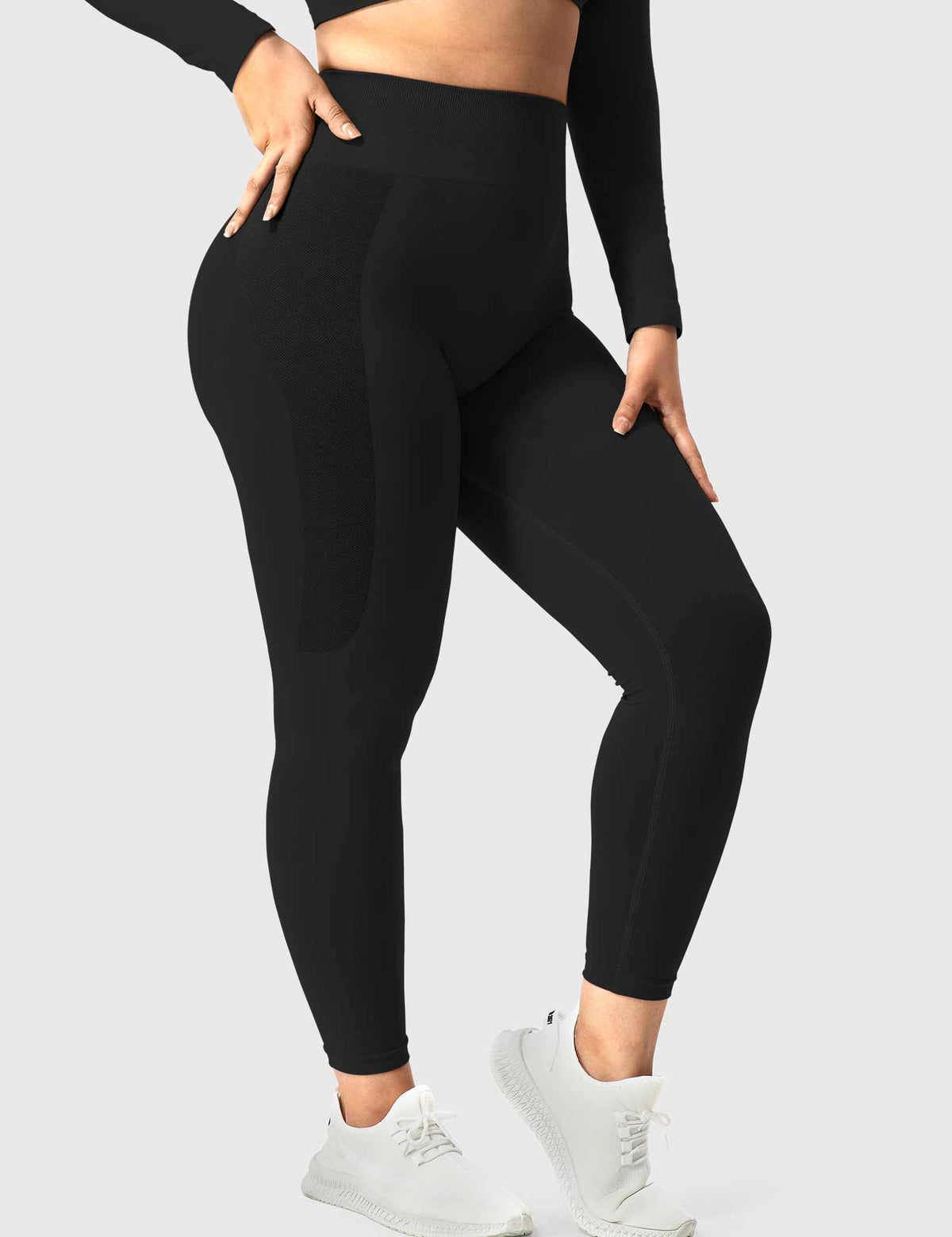 Leggings sin Costuras Contour de Tiro Alto con Fruncido