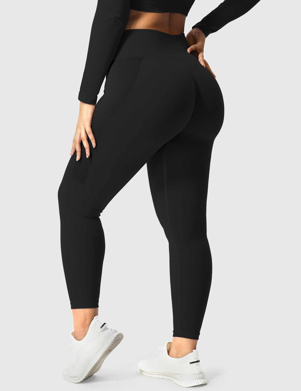 Leggings sin Costuras Contour de Tiro Alto con Fruncido