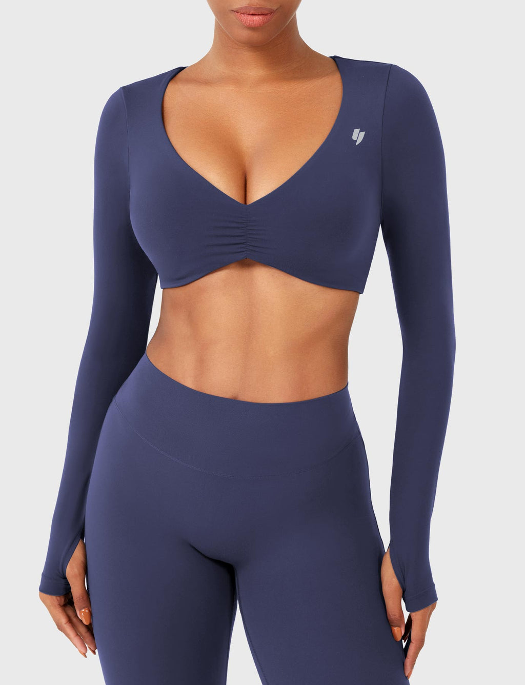 Top CoreFlex Fruncido de Manga Larga