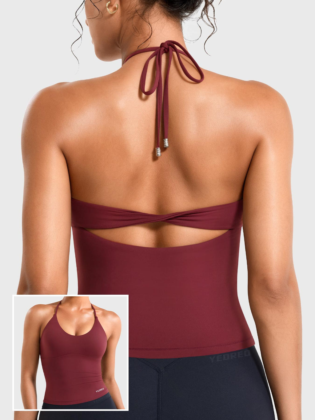 Top CoreFlex Halter con Espalda Torcida