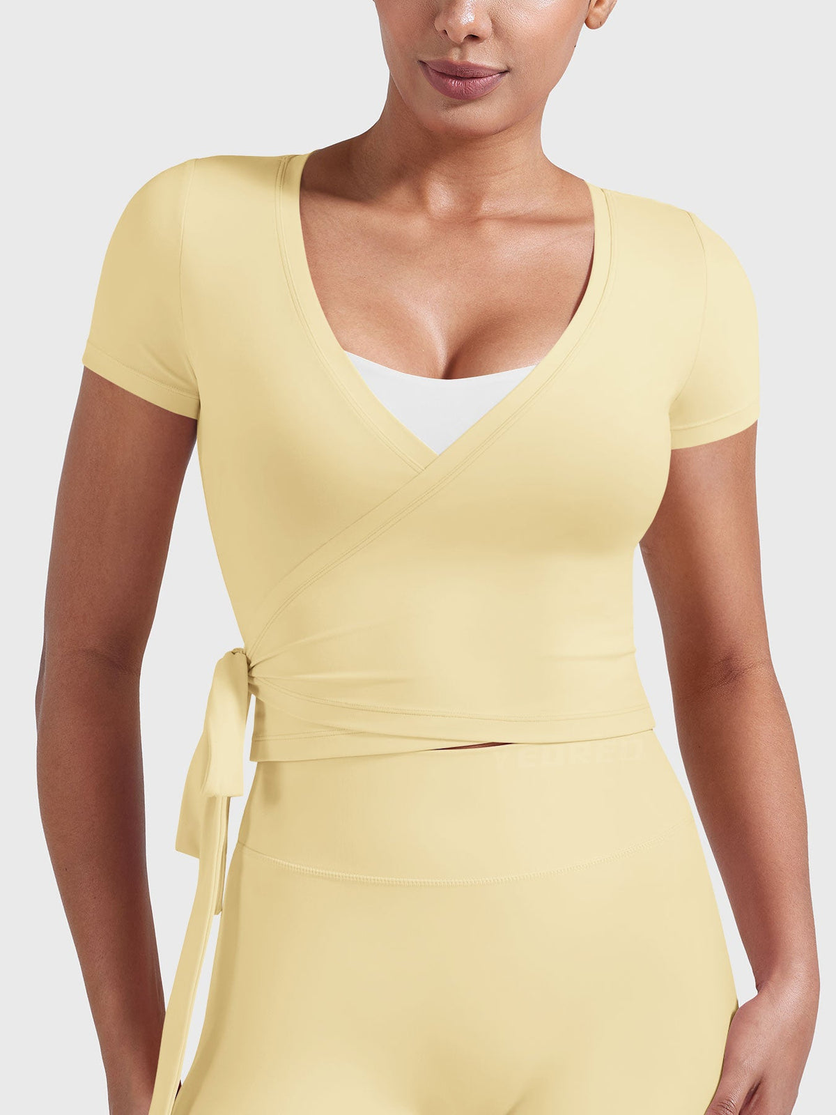 Top Ease Cruzado Estilo Ballet de Manga Corta