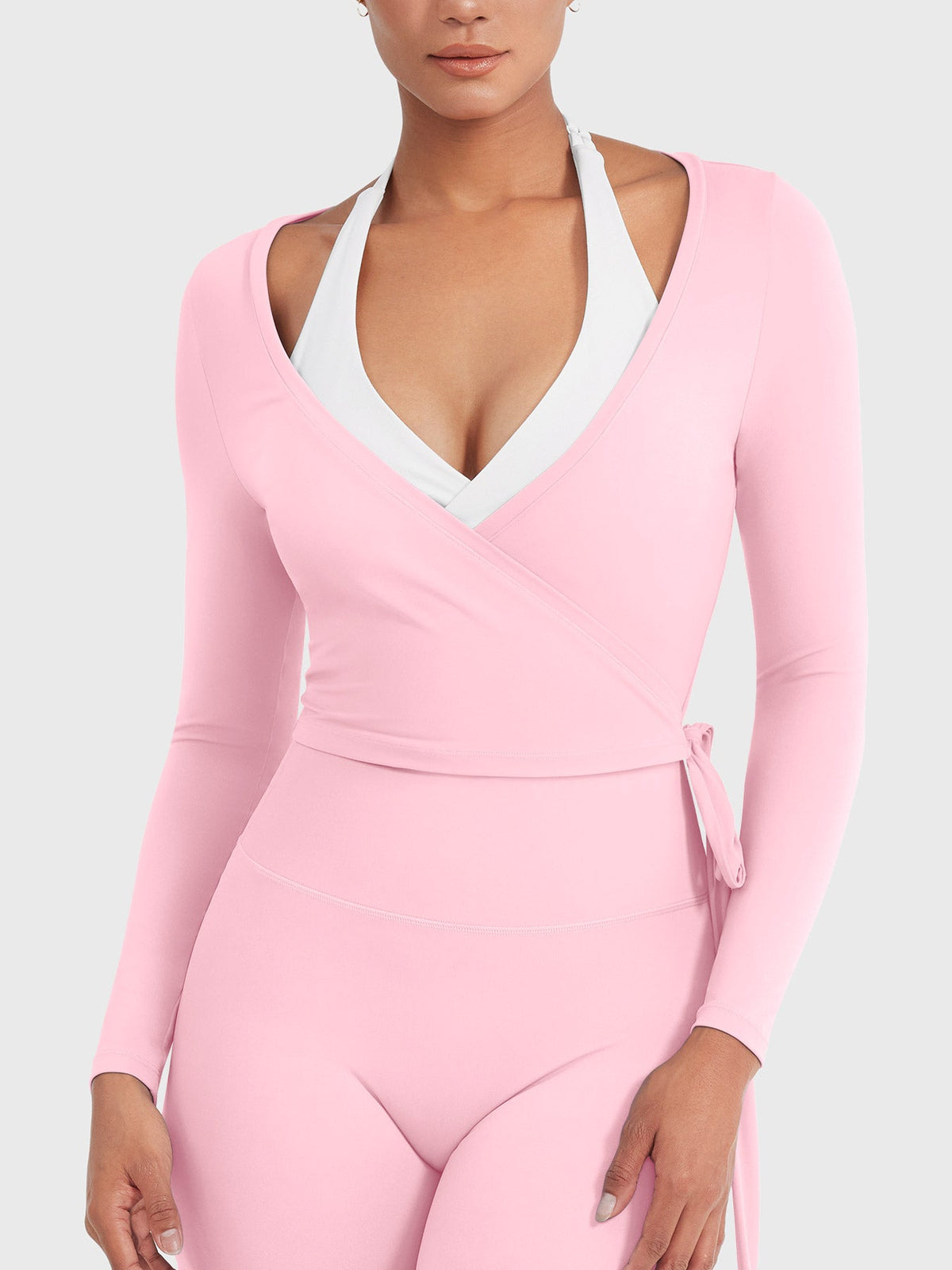Top Ease Cruzado Estilo Ballet de Manga Larga